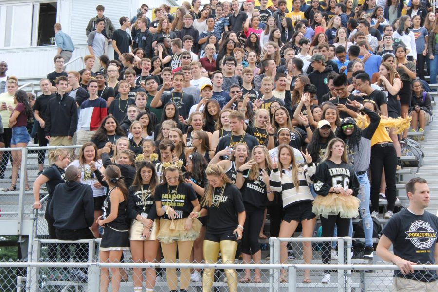 Juniors show spirit at the pep rally. Photo taken by Meghan Dower. 