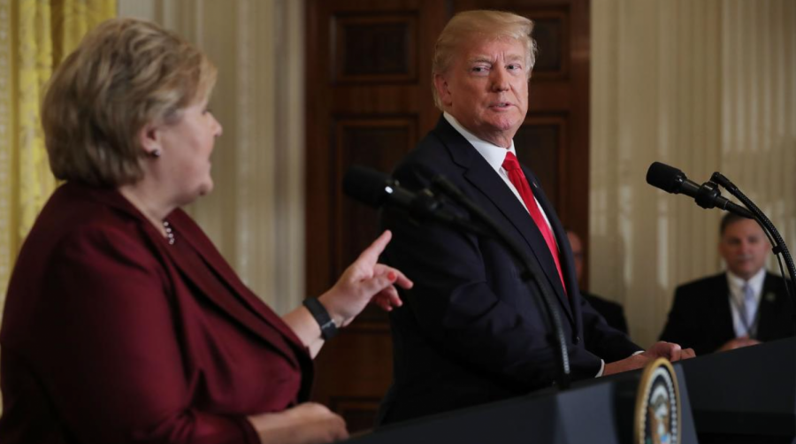 President Trump and Norways Prime Minister Erna Solberg at a Jan. 10 press conference. Photo: Twitter/@cnni