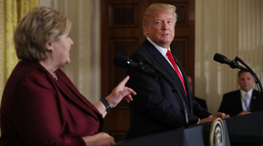 President Trump and Norway's Prime Minister Erna Solberg at a Jan. 10 press conference. Photo: Twitter/@cnni