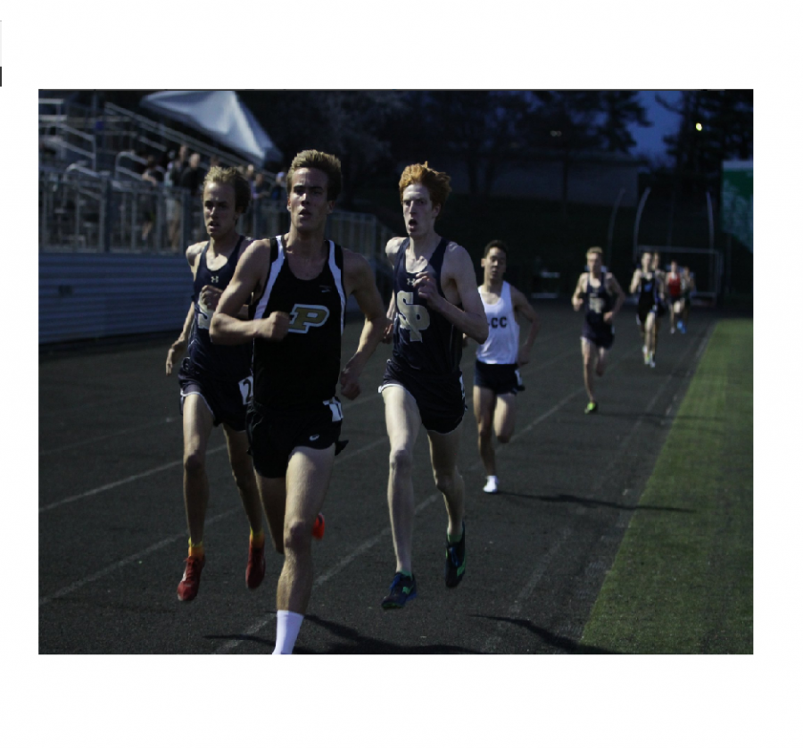 Ryan Lockett takes the lead at the Viking Invitational. Picture: Twitter/@MoCoRunning