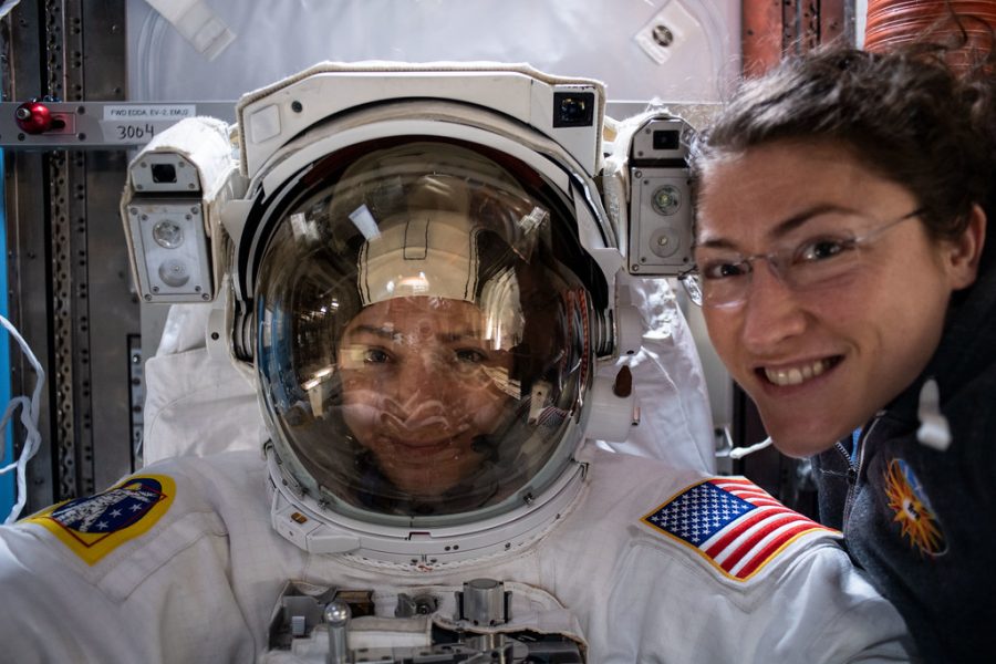 American+Astronauts+Perform+First+All-Female+Spacewalk