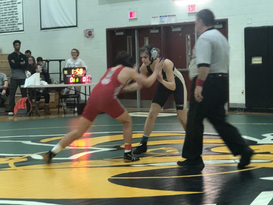Wrestler Saddie Cowger competes in the Warriors Battle of the Boro. 