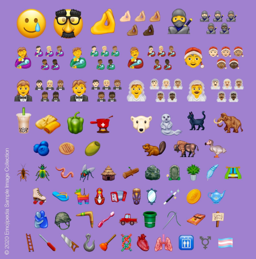 New emojis from Unicode to be released at the end of the year. 