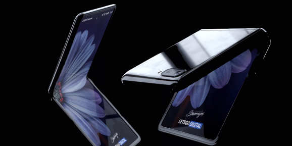 The Samsung Z Flip features the first foldable glass screen. 