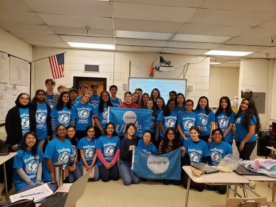 UNICEF Club gathers in-person in the previous school year, though unable to do the same at the start of the 2020-21 school year. 