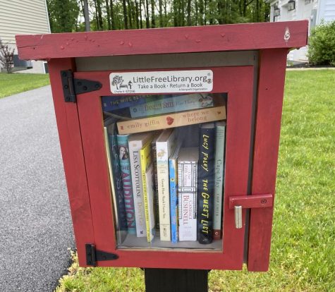 A Little Free Library box here in Poolesville.