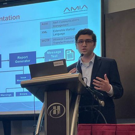 Featured Falcon: Debate Captain Rohin Shah presents at American Medical Informatics Association Symposium