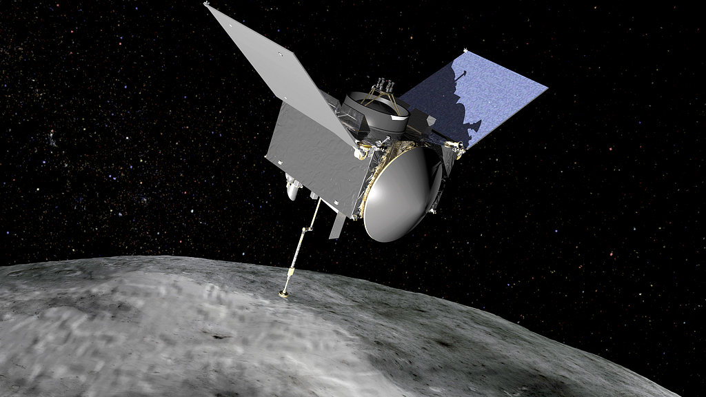 The spacecraft OSIRIS-REx grabs samples from asteroid and brings them back to Earth. 