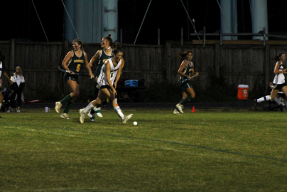 Junior Laynie Sofelkanik dribbles the ball down field in an attempt to defeat Damascus. 

